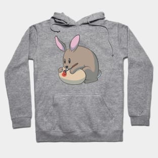 Egg painting brown Easter bunny Hoodie